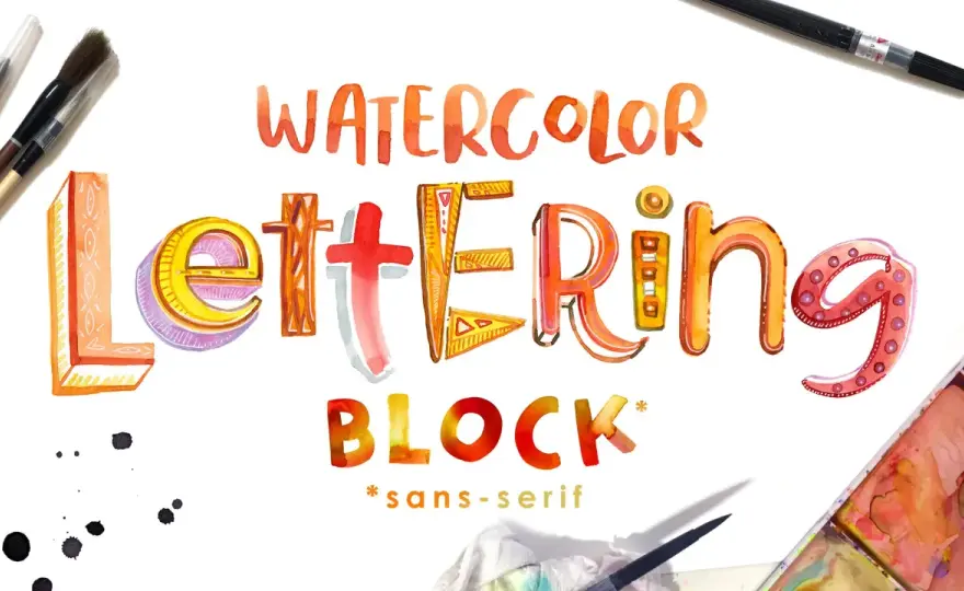 Lettering con acuarela - materiales, pasos y errores a evitar