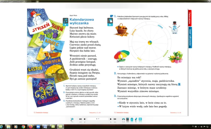 Kalendarzowa wyliczanka wiersz - odkryj magiczny świat miesięcy