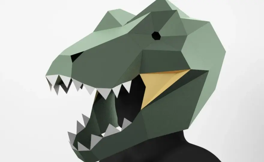 Maschera dinosauro fai da te - Semplice, comoda e divertente