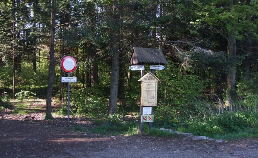 Przełęcz Osice w Pieninach - szlak na Trzy Korony