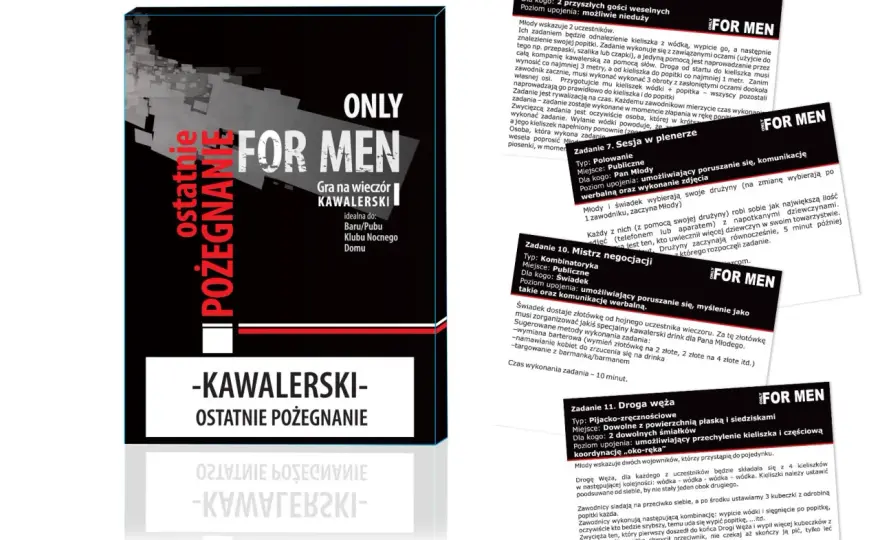 Karty na kawalerski - gotowe zadania do wydruku i zasady