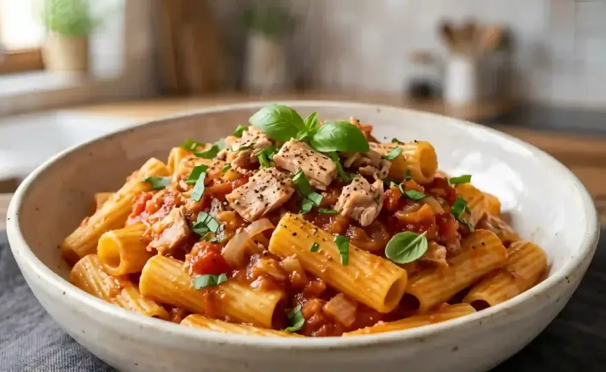 Pâtes au thon en 20 minutes, avec une sauce vraiment onctueuse