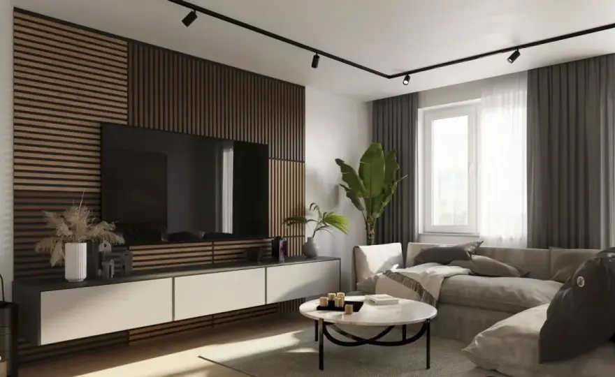 Oświetlenie za telewizorem - Komfort i styl w salonie