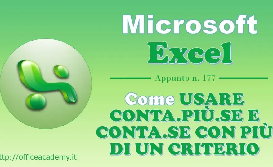Contare celle in Excel con CONTA.SE e CONTA.PIÙ.SE