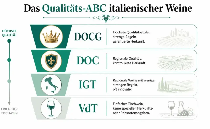 Italienische Weinsorten verstehen - wichtigste Rebsorten und Etiketten