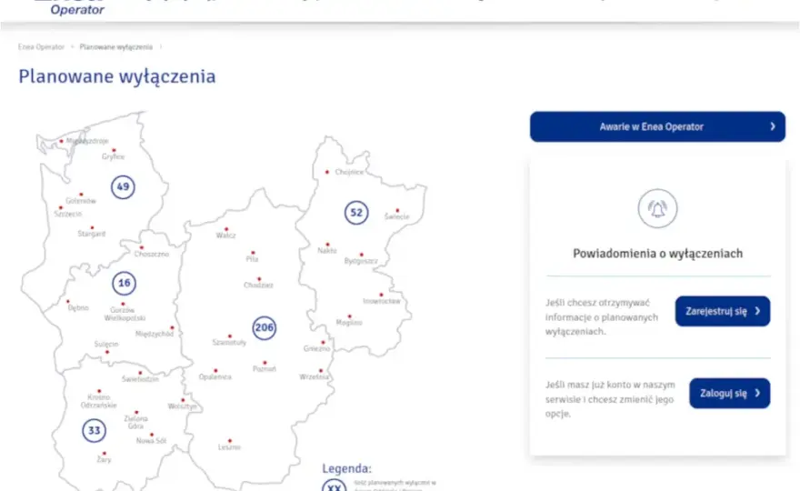Gdzie jest prąd? Sprawdź aktualny stan zasilania w swojej okolicy