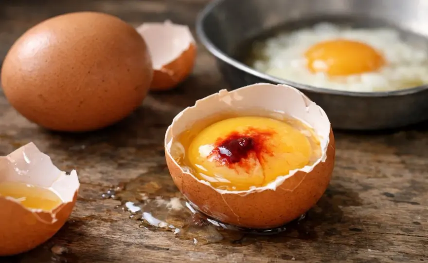 Œuf avec du sang - faut-il le jeter ou le cuisiner ?
