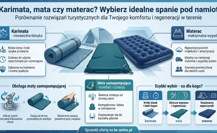 Karimata, mata czy materac? Wybierz idealne spanie w namiocie