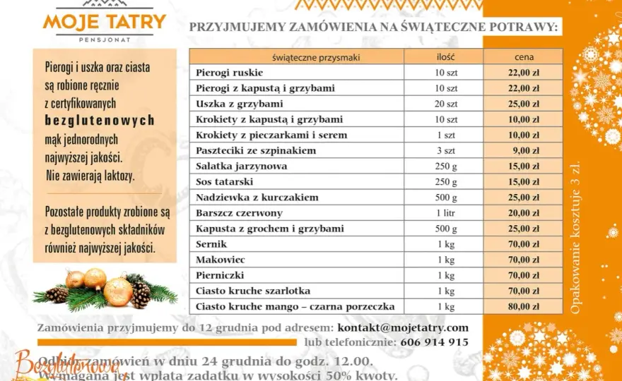 Catering wigilijny: Menu, ceny i porady zamów bez stresu!