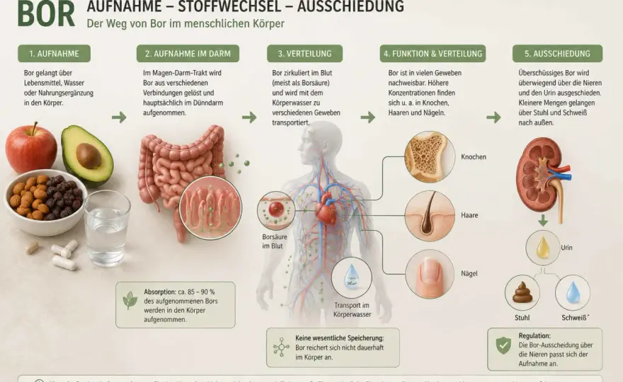 Bor - Wirkung, Lebensmittel und worauf bei Supplements zu achten ist
