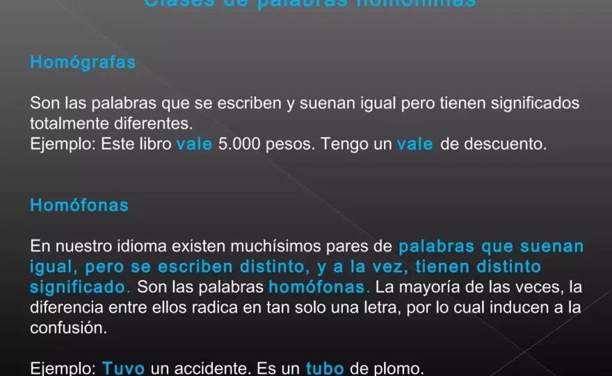 Homófonas en español - Guía para no confundirlas jamás