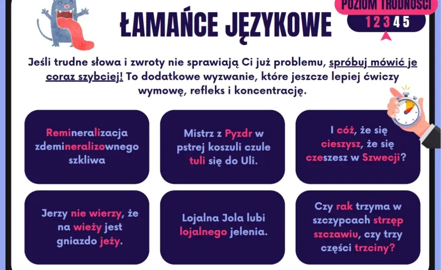 Krótkie łamańce językowe dla dzieci - Klucz do lepszej dykcji