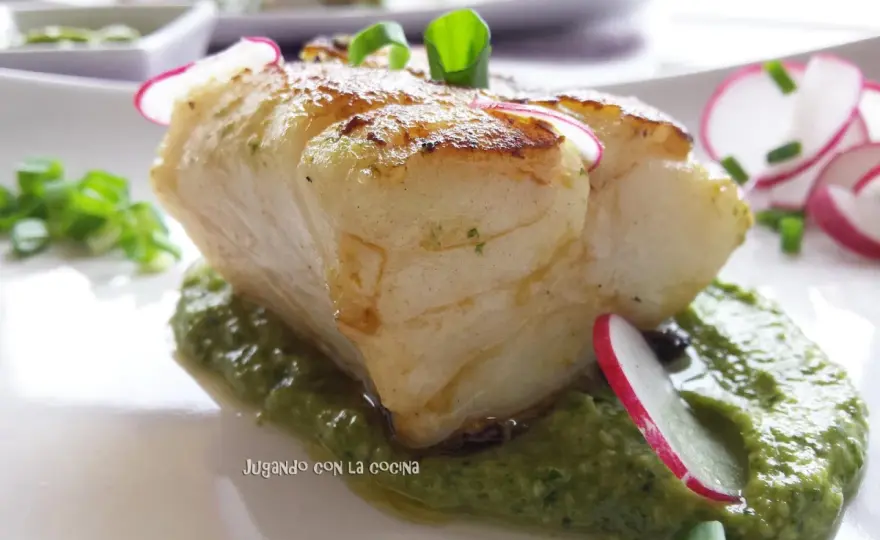 Mojo verde para pescado y marisco, con la textura justa