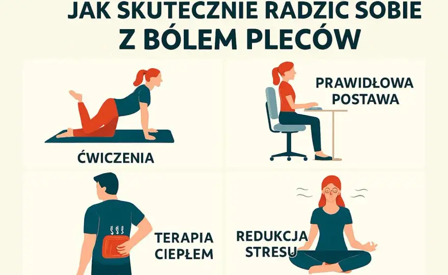 Ból pleców? Szybka ulga: domowe sposoby, ćwiczenia i sygnały alarmowe