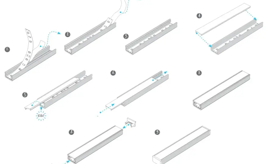 Montaż taśmy LED w profilu aluminiowym – zrób to dobrze!