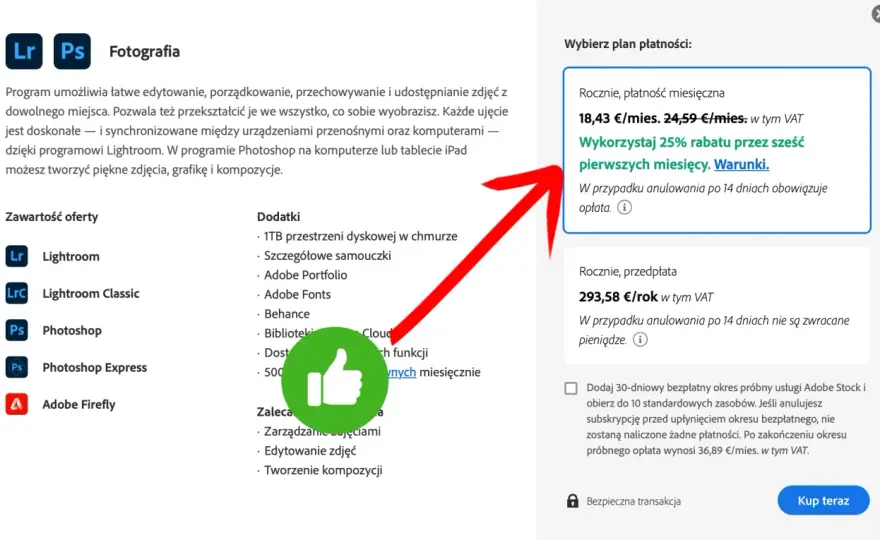 Photoshop miesięcznie - Ile kosztuje i który plan wybrać w 2026?