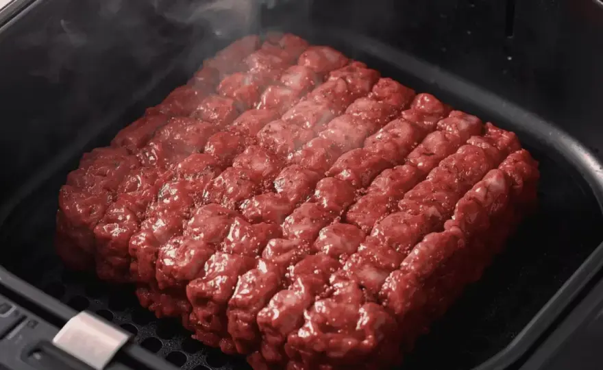 Steak haché Air Fryer - La cuisson parfaite, juteuse et rapide