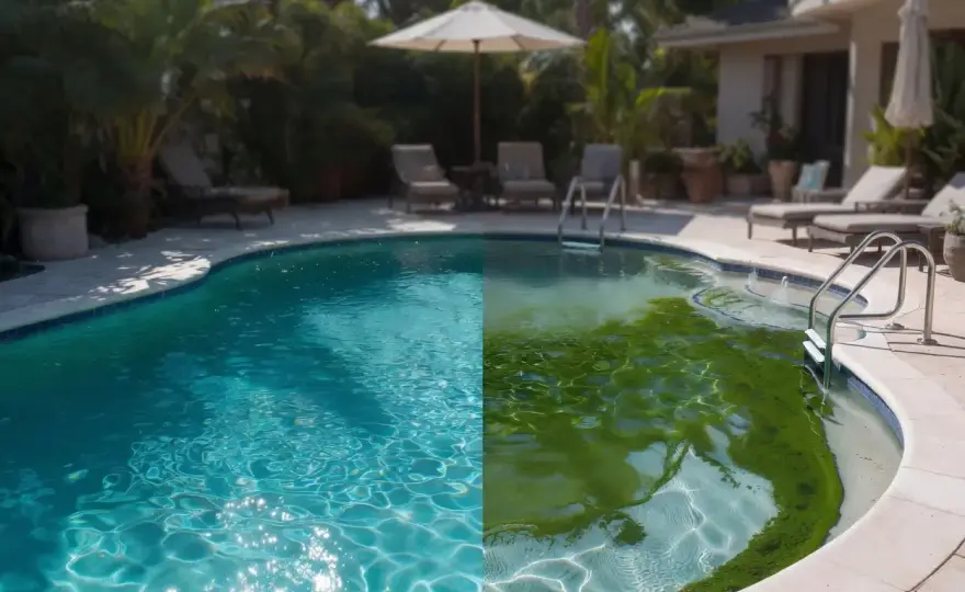 Algen im Pool entfernen und neuen Befall verhindern