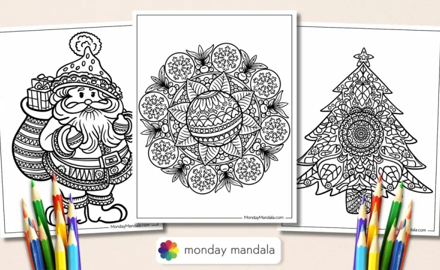 Mandala navideña para colorear - Guía para un resultado perfecto