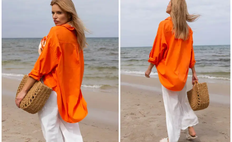 Pomarańczowa koszula: Jak nosić? Modne stylizacje i triki stylistki
