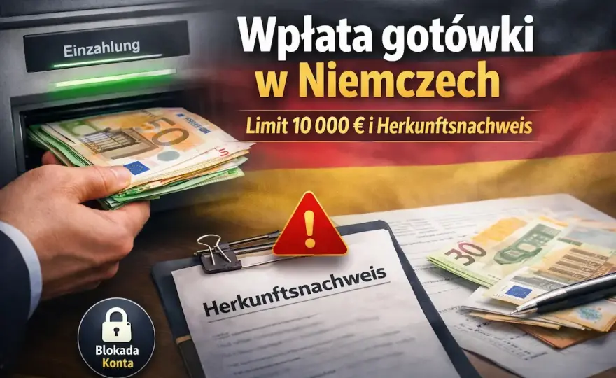 Przewóz gotówki z Niemiec do Polski: limit 10 000 euro i zasady