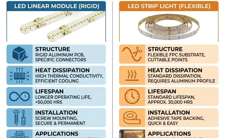 Lampa liniowa a kompaktowa - Różnice, wybór, wymiana LED