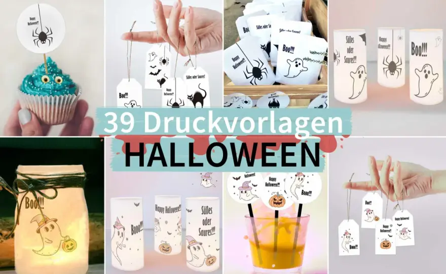 Halloween Deko Vorlagen - Schnell, günstig & nachhaltig basteln