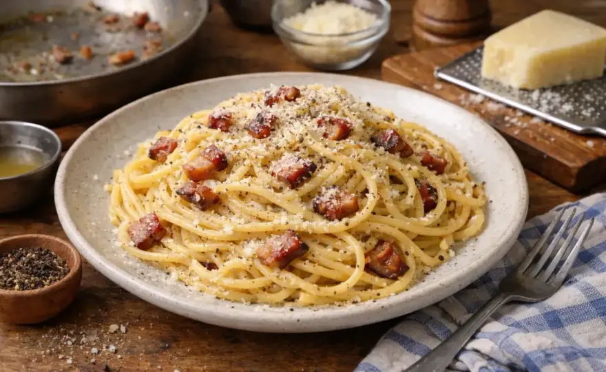 Sauce carbonara italienne - la méthode pour la réussir sans crème