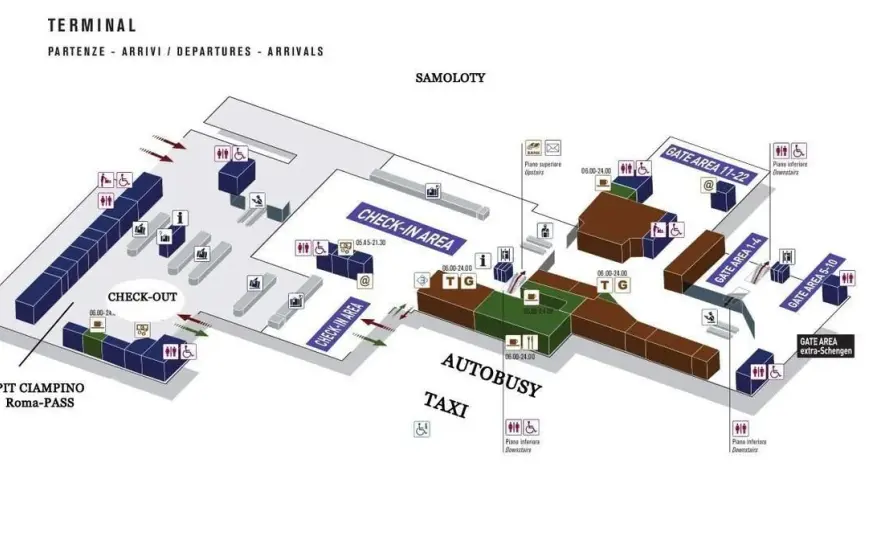  Lotnisko Rzym Ciampino - dojazd, transport i informacje