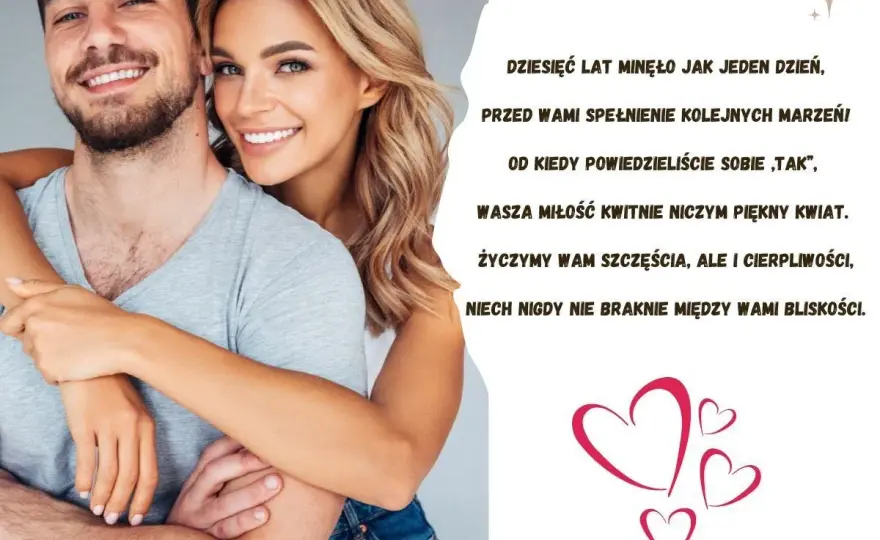 Kartki na 10 rocznicę ślubu: jak wybrać i co napisać w życzeniach