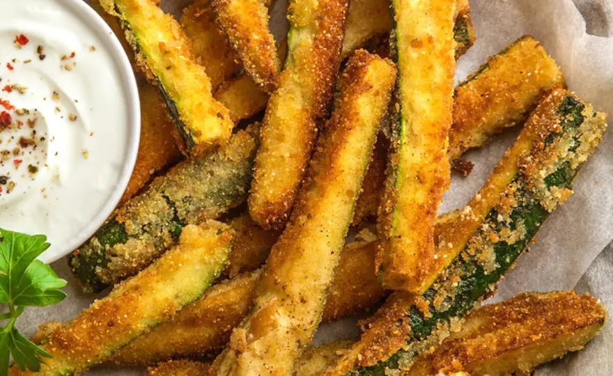 Zucchine in friggitrice ad aria - croccanti e non molli