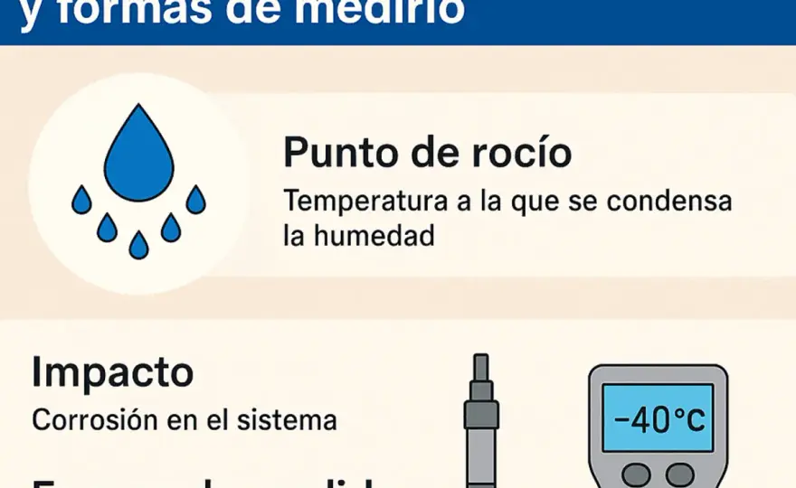 Cómo medir la condensación en aire comprimido sin errores