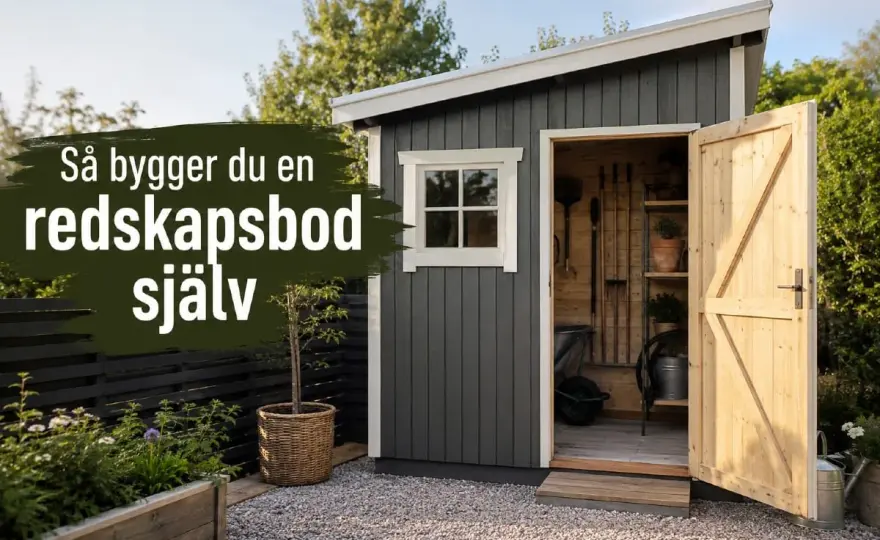 Bygga redskapsbod utan misstag - planering, grund och material