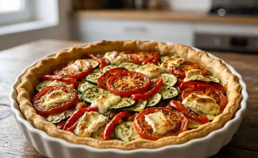 Quiche méditerranéenne - la recette facile pour un fond croustillant