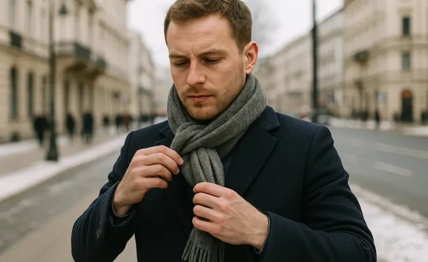 Jak wiązać męski szalik? Stylowe węzły krok po kroku