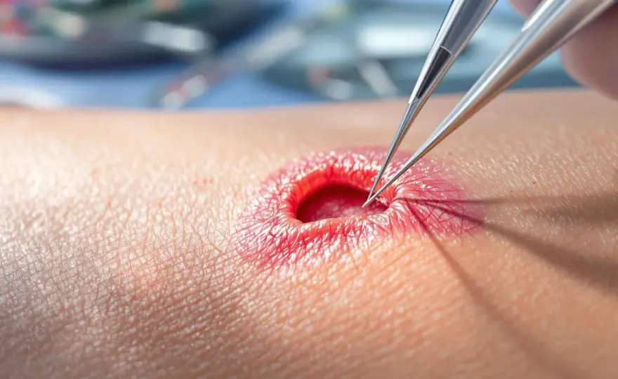 Fil de suture oublié - que faire ?