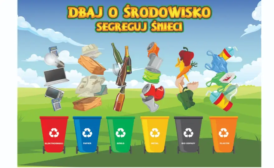 Plakat segregacja śmieci - Jak skutecznie segregować odpady?