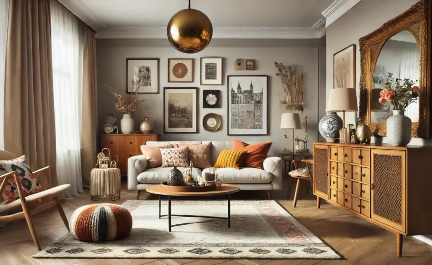 Alt und modern im Wohnzimmer kombinieren - die wichtigsten Regeln
