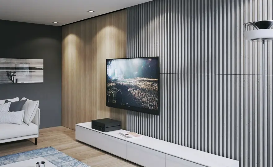 Ściana TV z betonu i lameli - Jak uniknąć błędów?