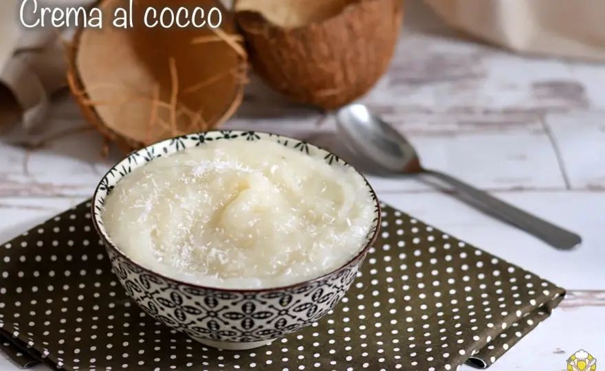 Crema al cocco senza uova, densa e perfetta da farcire