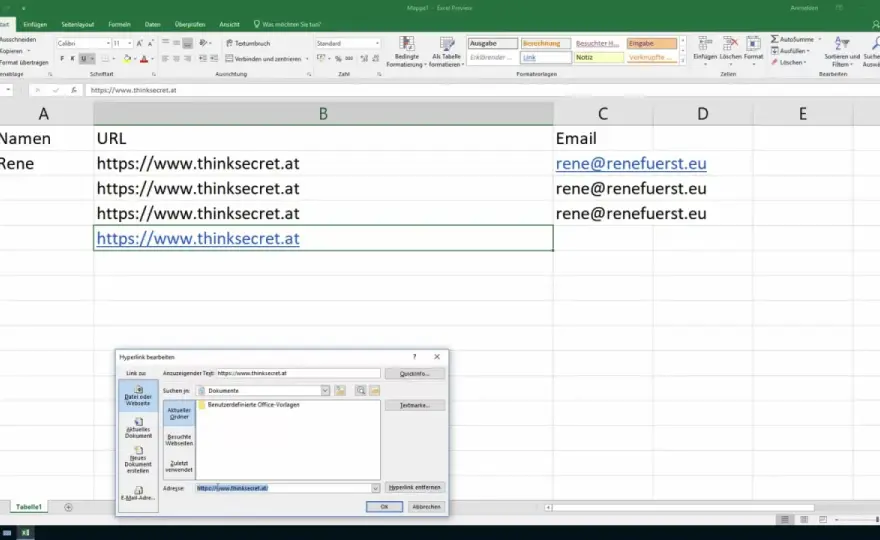 Collegamenti ipertestuali in Excel - guida pratica e formule