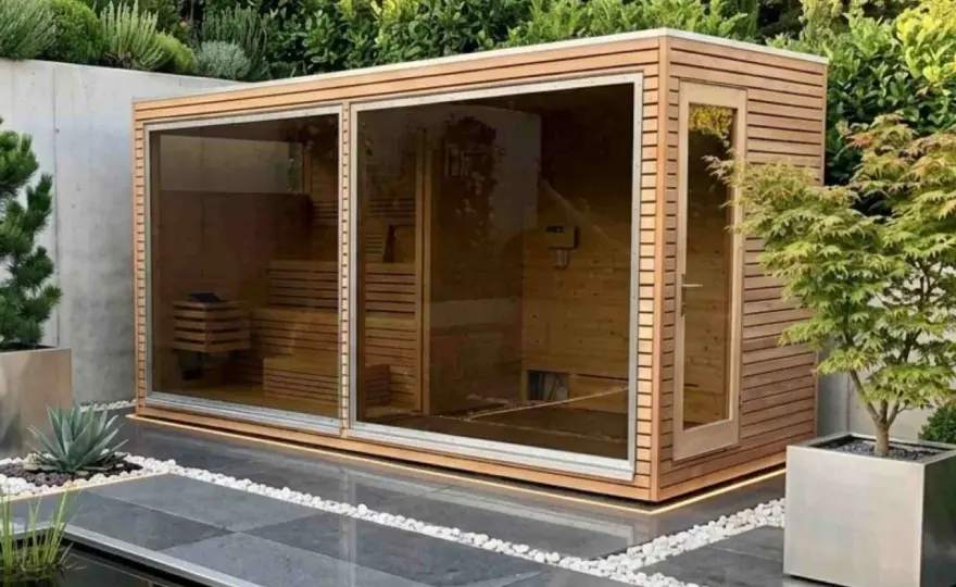 Sauna im Garten bauen - Standort, Kosten und Genehmigung