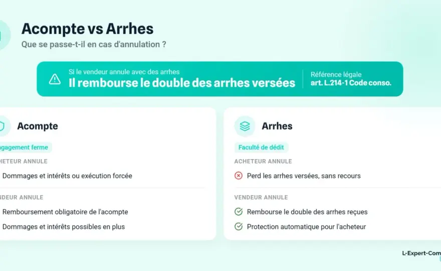 Arrhes ou acompte, quelles conséquences en cas d’annulation ?