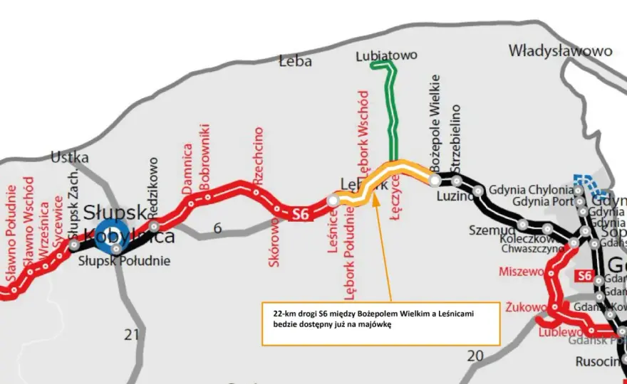 S6 otwarta? Sprawdź, co działa i jedź nad morze bez korków!