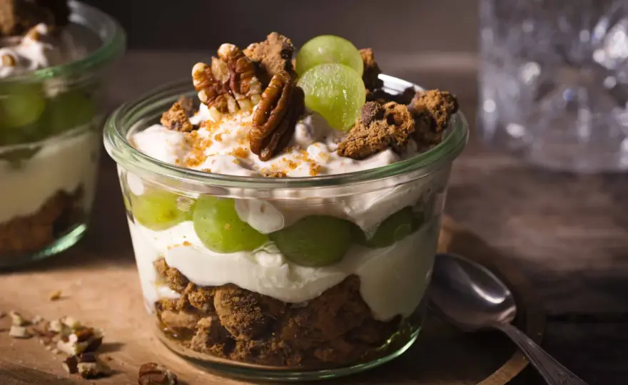 Weintrauben-Keks-Dessert - So gelingt der perfekte Crunch