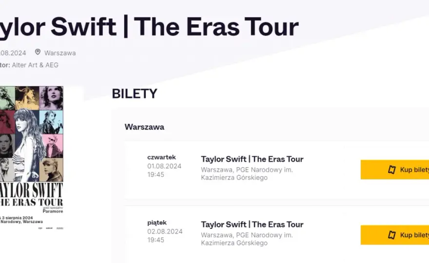 Ile kosztuje bilet na koncert Taylor Swift? Ceny, które zaskoczą