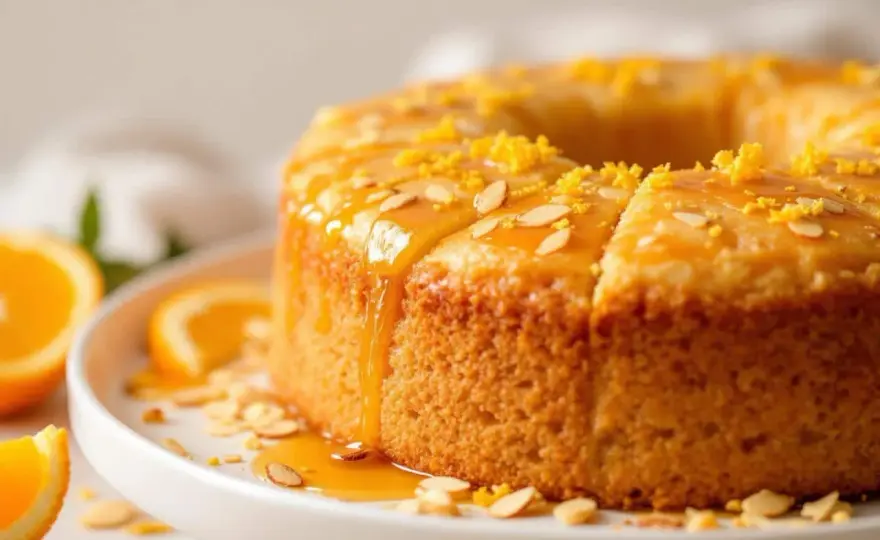 Gâteau de semoule à l'orange - Le secret du moelleux