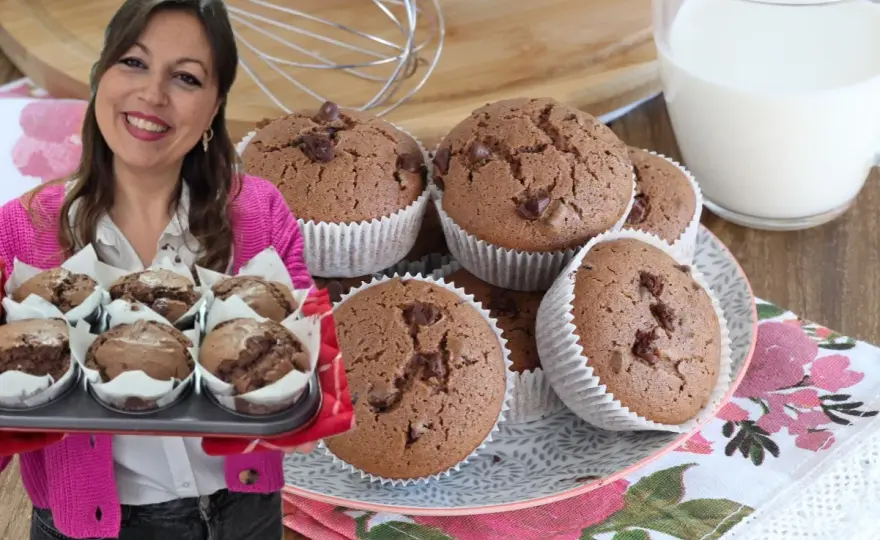 Muffin al cioccolato senza burro - La ricetta sofficissima