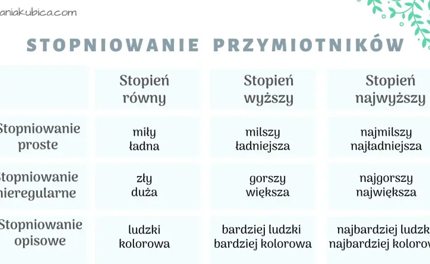 Stopniowanie przymiotników - proste zasady dla 5!