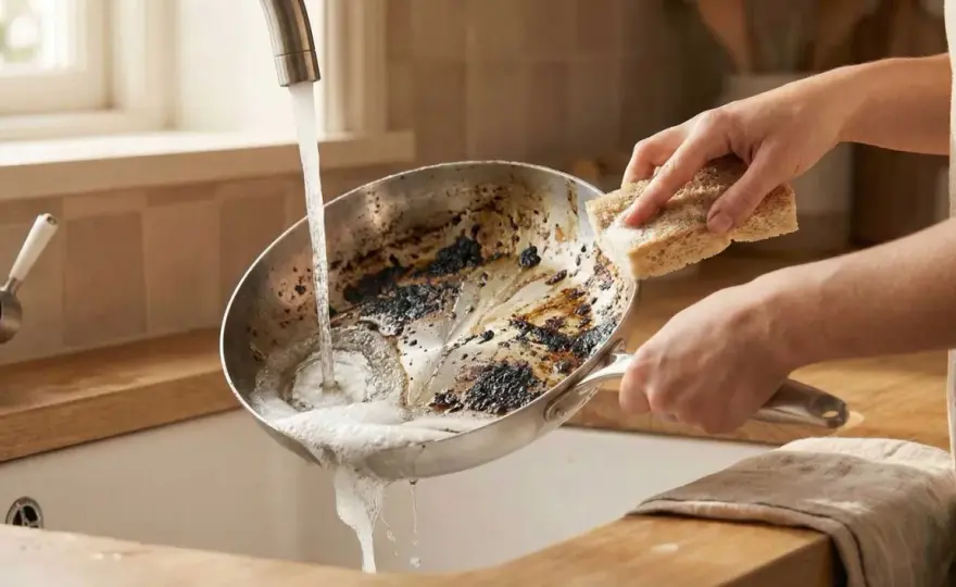 Poêle brûlée - Bicarbonate et Vinaigre - Le guide ultime